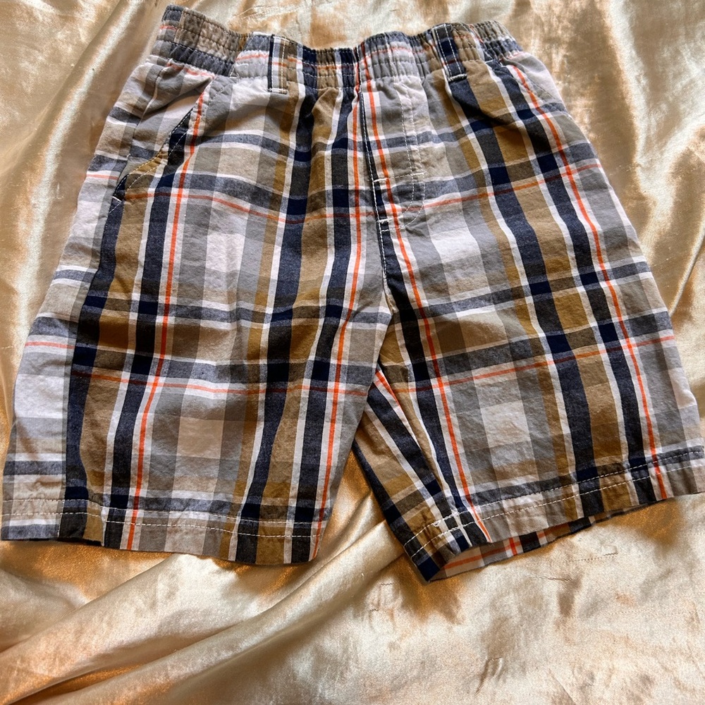 Garanimals Toddler Boys Dark Kahki & Navy Blue Flat Front Pull-On Shorts Size 3T - Picture 7 of 8